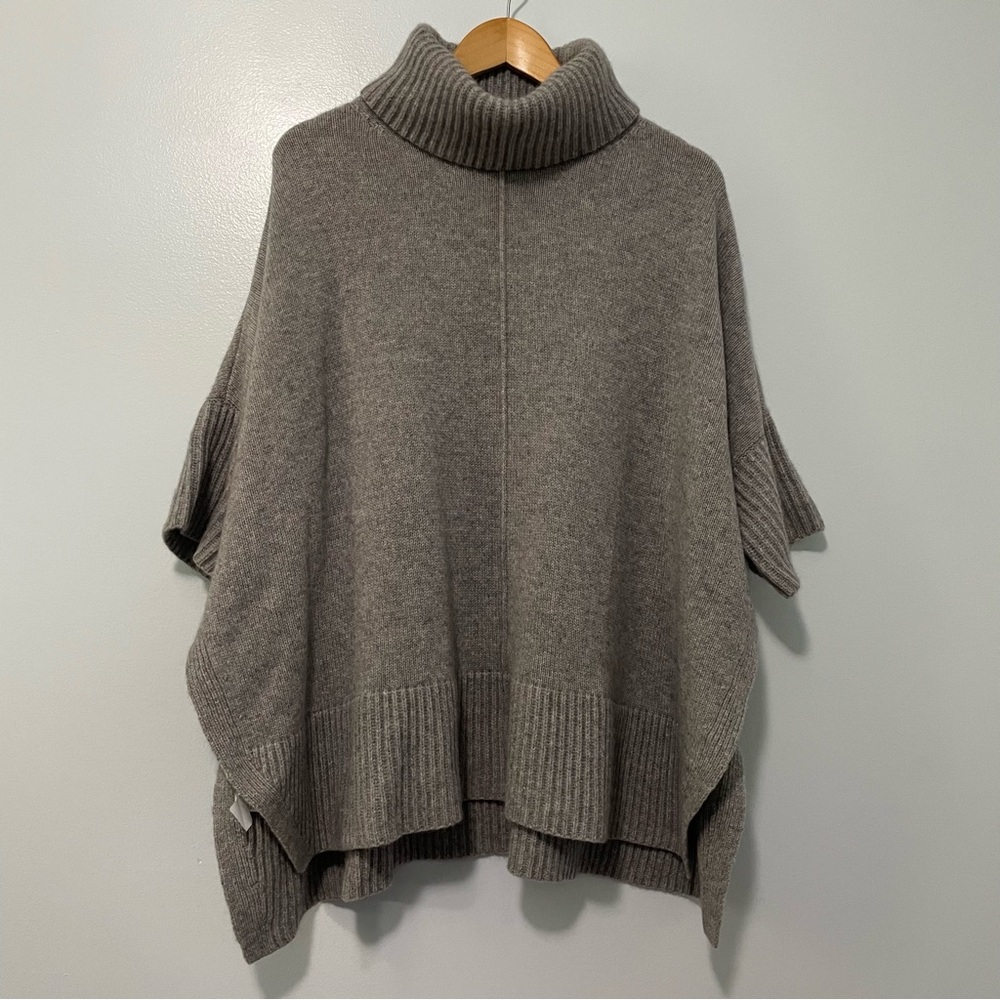Ann Taylor Gray Cashmere Cowl Neck Shawl Sweater Size XS/S